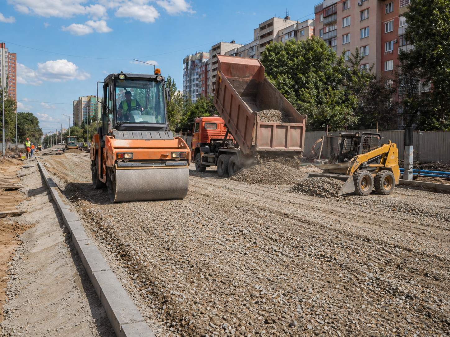 Временная дорога на стройку